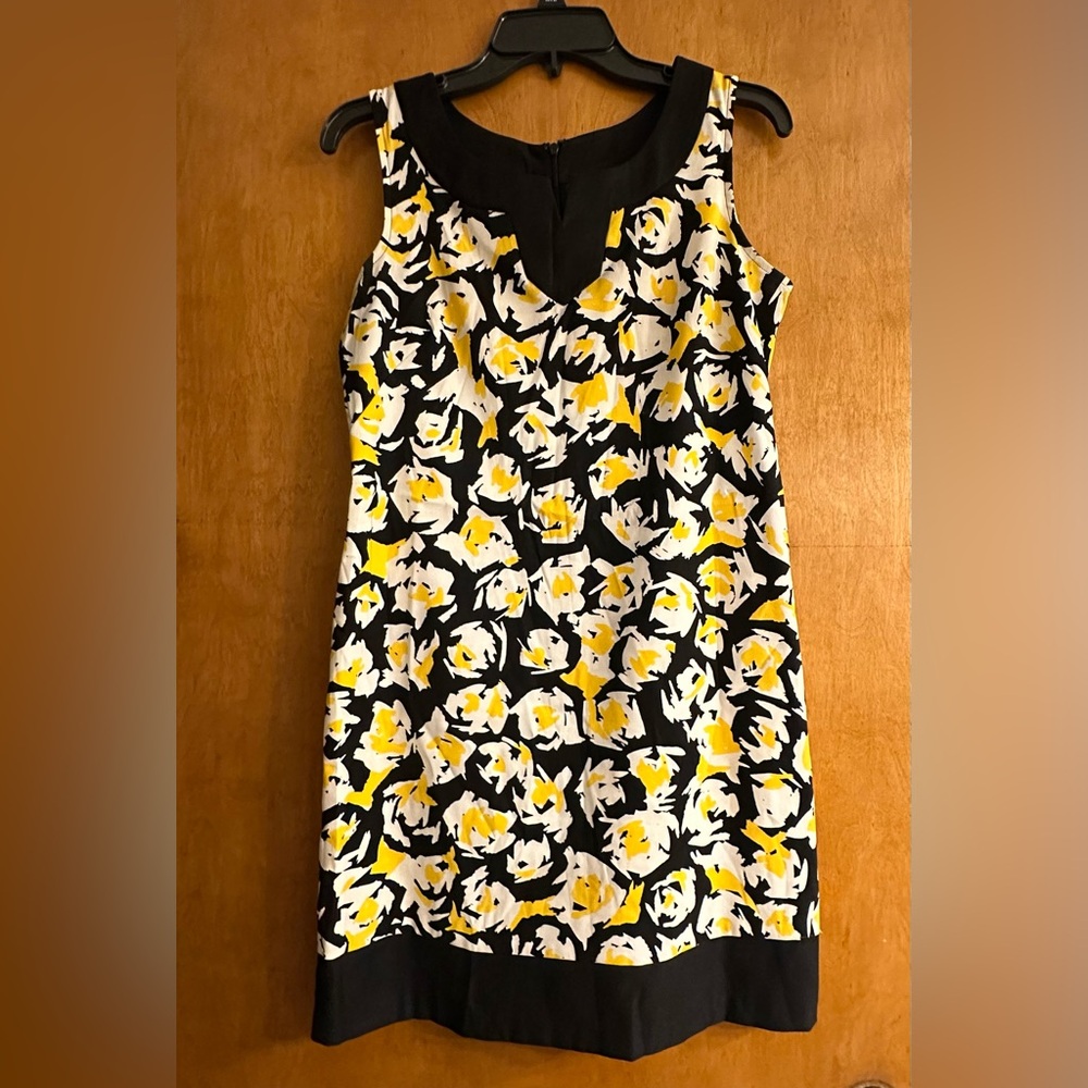 Jessica Howard Black and Yellow Sleeveless Dress Size 8P
